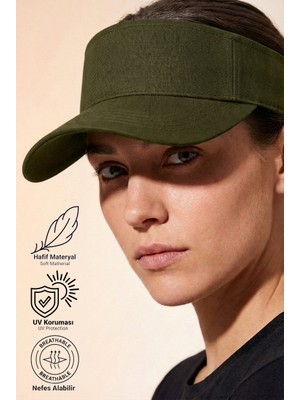 Verahed Arkası Ayarlanabilir Cırtlı Uzatmalı Üstü Açık Vizör Şapka Tenis Şapkası