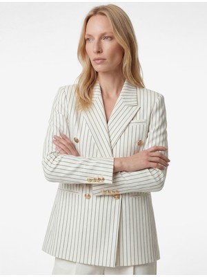 Koton Kruvaze Yaka Uzun Kollu Metal Düğme Detaylı Blazer Ceket