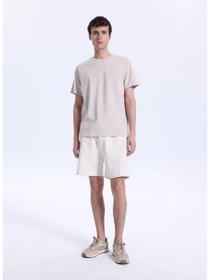 Mustang Bisiklet Yaka Düz Taş Erkek T-Shirt M4WM-TST-1987