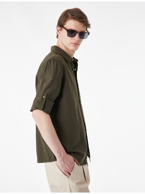 Koton Pamuklu Regular Fit Uzun Kollu Klasik Gömlek