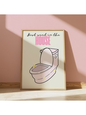 Des Vu Print Best Seat In The House Tuvalet Banyo Posteri