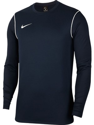 Nike Dry Park 20 Crew Top Erkek Lacivert Uzun Kollu Futbol Tişört Nefes Alabilir Kumaş
