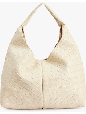 Koton Örgü Desenli Suni Deri Shopper Çanta