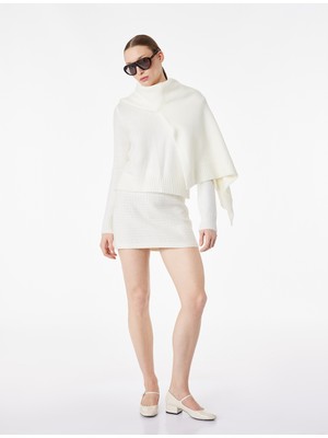 Koton A Kesim Slim Fit Mini Tüvit Etek