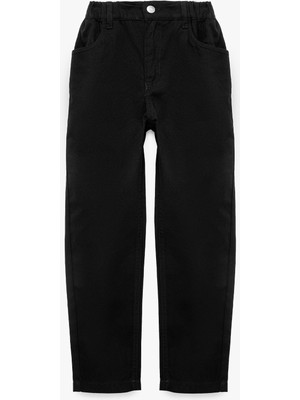 Koton Pamuklu Beli Lastikli Düğmeli Basic Pantolon