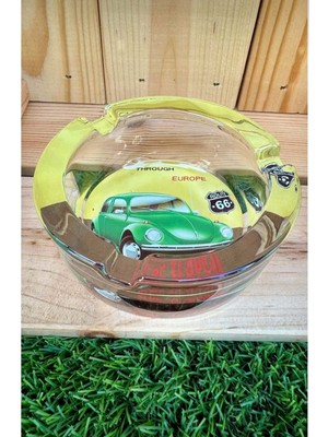 Panda Hediyelik Yuvarlak Cam Küllük/vosvos Volkswagen Cam