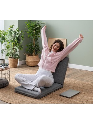 Pafu Tera Fonksiyonel Mekanizmalı Yer Koltuğu - Keten Açık Gri