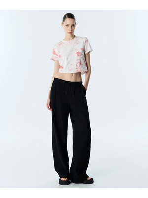 Twist Dokulu Wıde Leg Pantolon TS1260003222001
