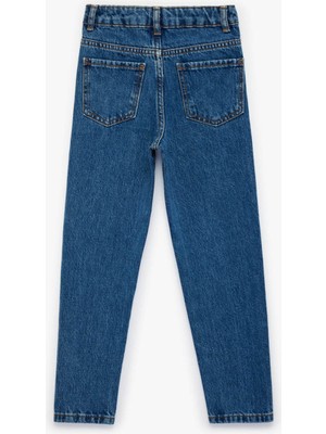 Koton Beli Ayarlanabilir Indigo Erkek Çocuk Jean Pantolon 6SKB40010TD