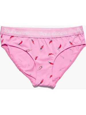 Paul Kenzie Desenli Kadın Slip Külot - Chili