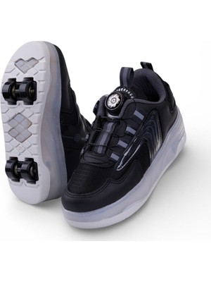 YVZ Patenli Işıklı Spor Ayakkabısı & Tekerlekli Sneakers Paten Ayakkabı Ortopedik Modeli Silikon Teker