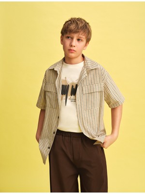 Koton Pamuklu Baskılı Kısa Kollu Bisiklet Yaka Tişört