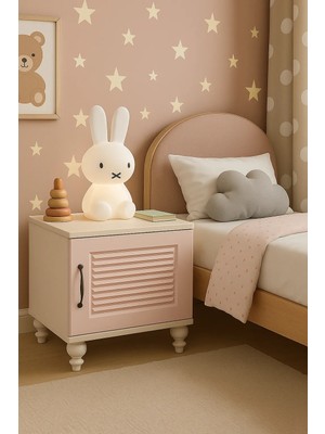Arion Kids Masal Pembe MDF Komodin | Çocuk ve Genç Odaları İçin Şık ve Fonksiyonel Tasarım