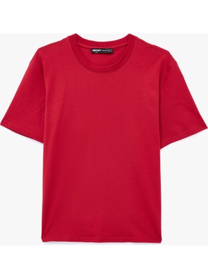 Koton Regular Fit Kısa Kollu Bisiklet Yaka Pamuklu Basic Tişört