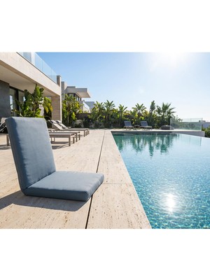 Pafu Tera Outdoor Su Geçirmez Taşınabilir Mekanizmalı Şezlong - Gri-Mavi