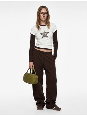 Koton Üç Iplik Şardonlu Cepli Beli Bağcıklı Jogger Eşofman Altı