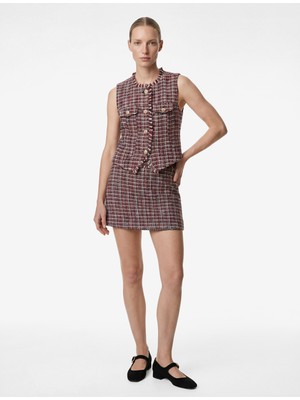 Koton Püskül Detaylı A Kesim Mini Tüvit Etek