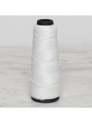 Pileli Store Loren Yorgan Ipi Küçük Bobin - Beyaz