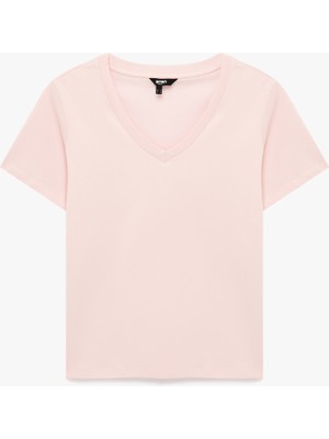 Koton Pamuklu Kısa Kollu V Yaka Spor Tişört