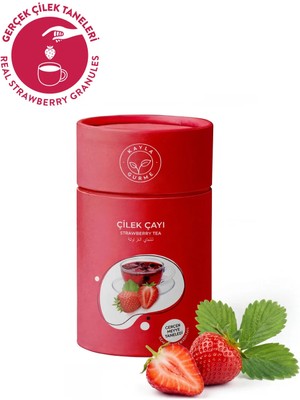 Kayla Gurme Çilek Çayı - Çilek Taneli - Silindir Karton Kutu 175 Gr.
