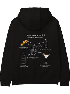 The Lucid Lab James Bond's Martini Hoodie - Siyah