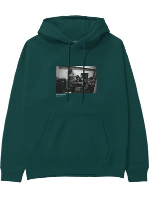 The Lucid Lab Keith Richards Boston 1975 Hoodie - Koyu Yeşil