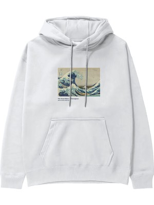 The Lucid Lab Kanagawa Oki Nami Ura Hoodie - Beyaz
