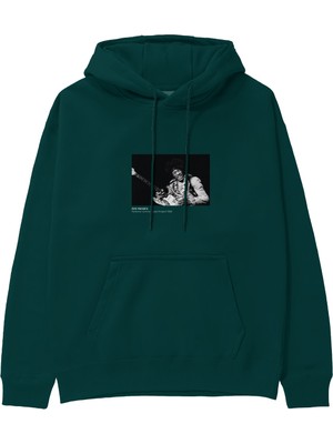 The Lucid Lab Jimi Hendrix Falkoner Centret Copenhagen 1969 Hoodie - Koyu Yeşil