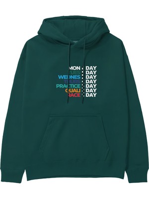 The Lucid Lab Formula 1 / Week Days Hoodie - Koyu Yeşil