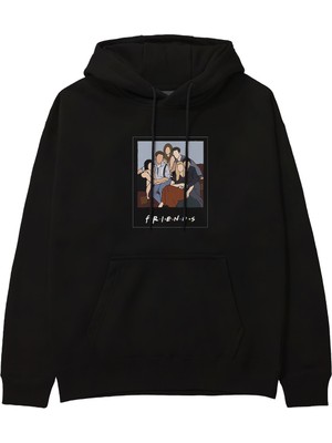 The Lucid Lab Friends Silüetli Hoodie - Siyah