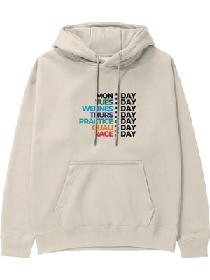 The Lucid Lab Formula 1 / Week Days Hoodie - Krem