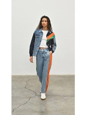 by Eylül Ertürk Colorblock Renkli Kot Pantolon