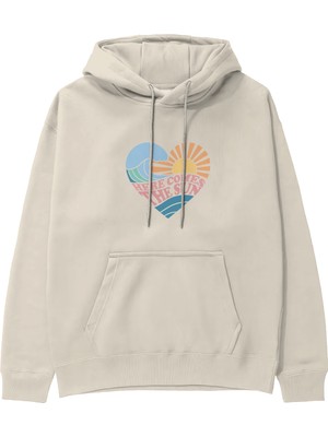 The Lucid Lab Here Comes The Sun Hoodie - Krem