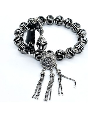 Tesbih Pasajı 20 Li Karpuz Dilimi Işlemeli Erzurum Oltu Taşı Efe Maskot Te