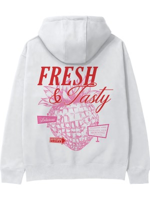 The Lucid Lab Fresh & Tasty Hoodie - Beyaz