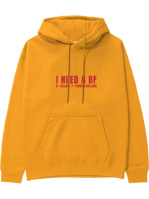 The Lucid Lab I Need A Bf Hoodie - Turuncu