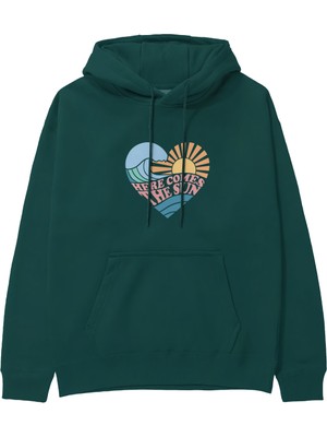 The Lucid Lab Here Comes The Sun Hoodie - Koyu Yeşil
