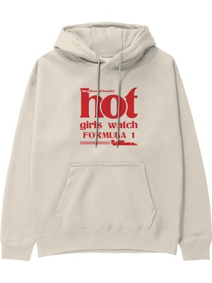 The Lucid Lab Hot Girls Watch Formula 1 Hoodie - Krem