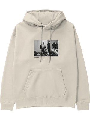 The Lucid Lab Jimmy Page Backstage Indianapolis 1975 Hoodie - Krem