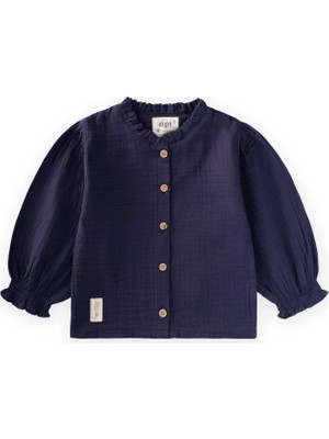 Cigit Organik Müslin Gömlek 2-10 Yaş Lacivert
