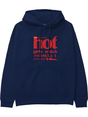 The Lucid Lab Hot Girls Watch Formula 1 Hoodie - Lacivert