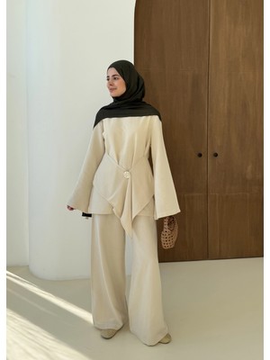 Moda Aksa 6020 Keten Broş Takım Naturel