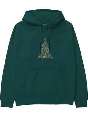 The Lucid Lab Iconic Christmas Tree Hoodie - Koyu Yeşil