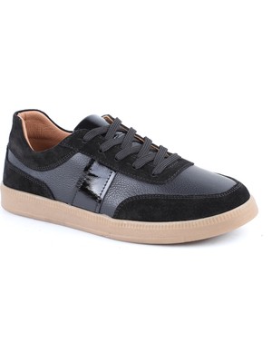 Libero L081.804 Hakiki Deri Süet Detaylı Bal Rengi Termo Taban Kadın Retro Sneaker Ayakkabı