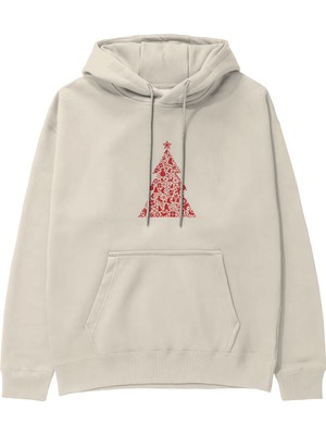 The Lucid Lab Iconic Christmas Tree Hoodie - Krem