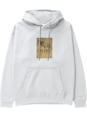 The Lucid Lab God, Law (1981) - Basquiat Hoodie - Beyaz