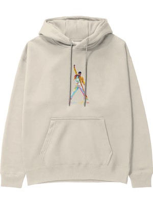 The Lucid Lab Freddie Mercury Hoodie - Krem