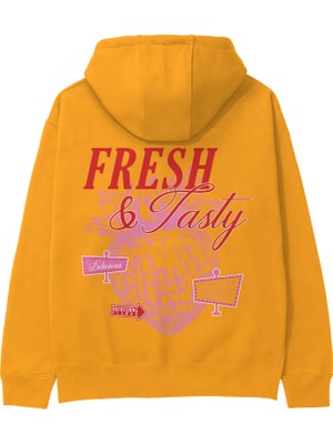 The Lucid Lab Fresh & Tasty Hoodie - Turuncu