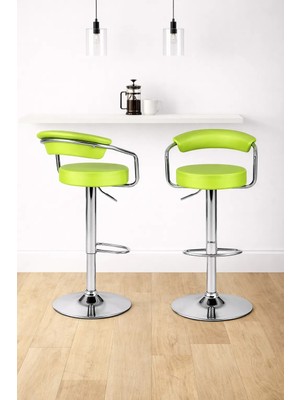 Boombar Monica Bar Sandalyesi - Yeşil Deri - 9510Q0110