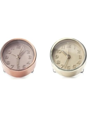 Kikkerland  Altın ve Bakır Renkli Saat Yuvarlak